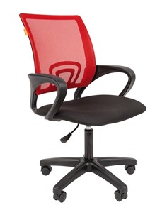 Офисное кресло CHAIRMAN 696 black LT, красное в Чите
