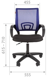 Офисное кресло CHAIRMAN 696 black LT, синий в Чите - предосмотр 3