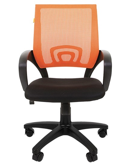 Кресло CHAIRMAN 696 black Сетчатый акрил DW66 оранжевый в Чите - изображение 4