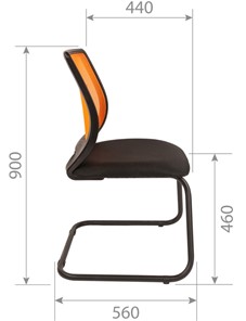 Компьютерное кресло CHAIRMAN 699V, цвет оранжевый в Чите - предосмотр 2