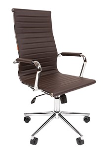 Кресло компьютерное CHAIRMAN 755, коричневое в Чите