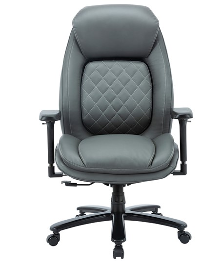 Кресло офисное CHAIRMAN CH403, серый, эко кожа в Чите - изображение 1