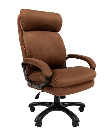 Кресло CHAIRMAN HOME 505, велюр коричневое в Чите - изображение