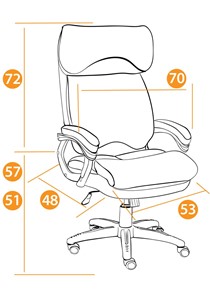 Компьютерное кресло DUKE флок/ткань, серый/серый, 29/TW-12 арт.14039 в Чите - предосмотр 27