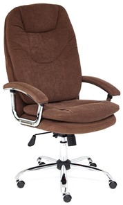Офисное кресло SOFTY LUX флок, коричневый, арт.13595 в Чите
