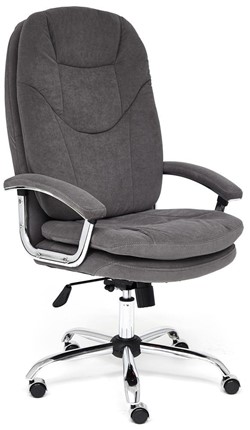 Офисное кресло SOFTY LUX флок, серый, арт.13591 в Чите - изображение