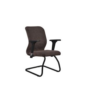 Кресло компьютерное SU-Mr-4/подл.200/осн.008 темно-коричневый в Чите