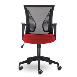 Компьютерное кресло Brabix Wings MG-309 (пластик черный, сетка, черное/красное) 532014 в Чите