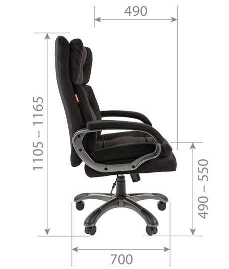 Кресло CHAIRMAN 442 ткань черный в Чите - изображение 5