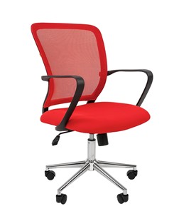 Кресло компьютерное CHAIRMAN 698 CHROME new Сетка TW-69 (красный) в Чите
