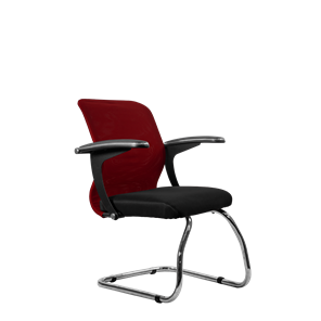 Офисный стул SU-M-4/подл.160/осн.007, Бордовый/Черный в Чите