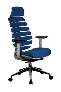Кресло офисное Riva Chair SHARK (Синий/серый) в Чите