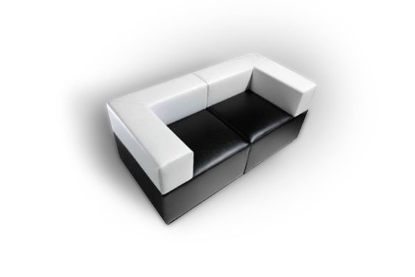 Мягкий офисный диван Октава, 2-х местный, экокожа премиум / черная CN1114 в Чите - изображение 5