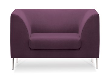 Кресло мягкое Сиеста, ткань Сахара / фиолетовая С33 в Чите