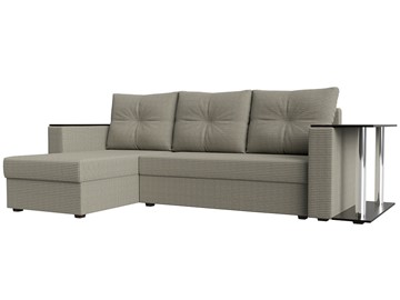 Угловой диван с оттоманкой Атланта Лайт, Корфу 02 (рогожка) в Чите