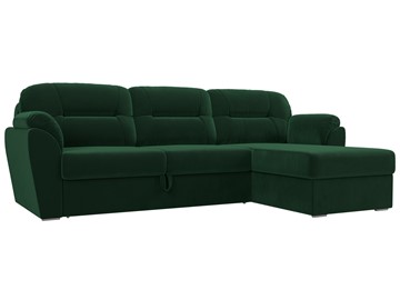 Угловой диван для гостиной Бостон, Зеленый (велюр) в Чите