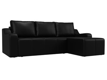 Угловой диван для гостиной Элида, Черный (экокожа) в Чите