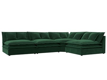 Угловой диван Лига-040, Зеленый (велюр) в Чите