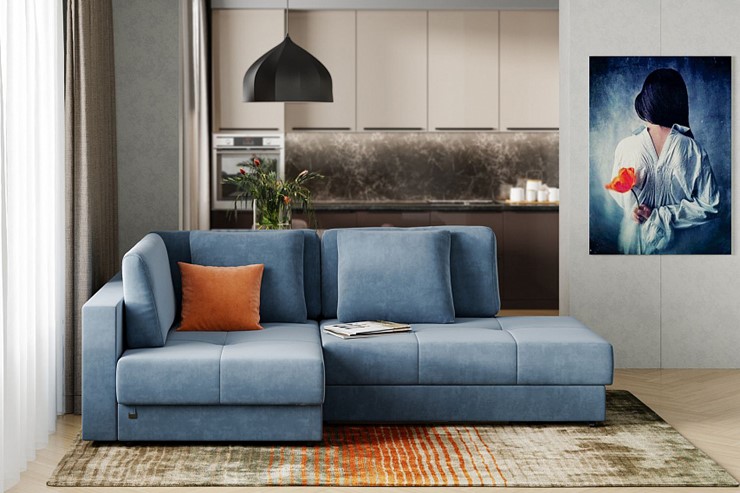 Угловой диван Манхэттен 1пф-2т, Оникс 17 в Чите - изображение 1