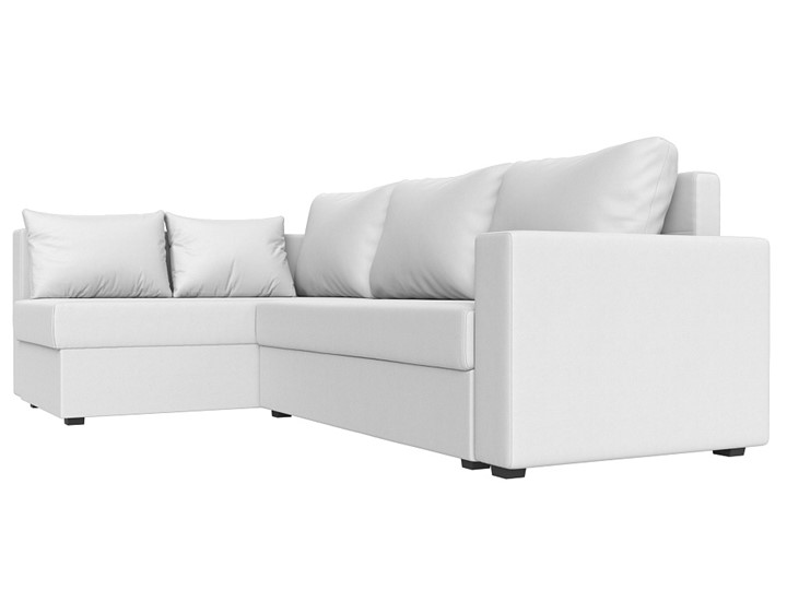 Угловой раскладной диван Мансберг, Белый (Экокожа) в Чите - изображение 7