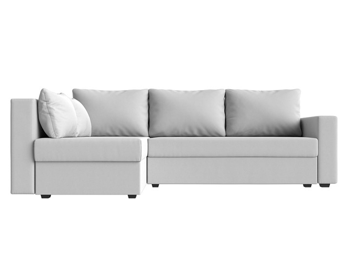 Угловой раскладной диван Мансберг, Белый (Экокожа) в Чите - изображение 8