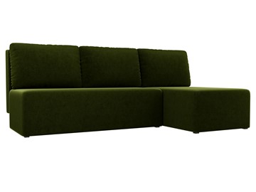 Угловой диван Поло, Зеленый (микровельвет) в Чите