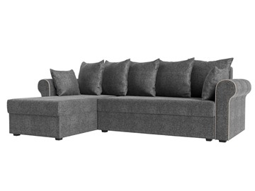 Угловой диван с оттоманкой Рейн, Серый/Бежевый (рогожка) в Чите