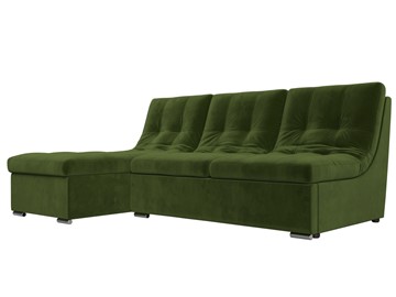 Угловой диван Релакс, зеленый (микровельвет) в Чите