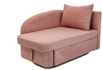 Мягкий диван правый Тедди розовый в Чите
