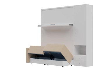 Диван Кровать-трансформер Smart (КД 1400+ШП), шкаф правый, левый подлокотник в Чите - предосмотр 1