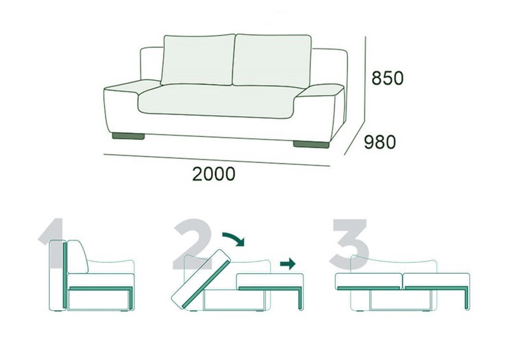 Прямой диван Бостон 3 БД в Чите - изображение 14