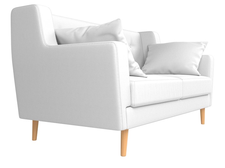 Прямой диван Брайтон 2, Белый (экокожа) в Чите - изображение 2