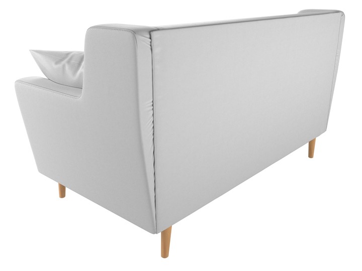 Прямой диван Брайтон 2, Белый (экокожа) в Чите - изображение 4