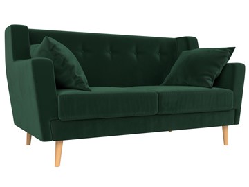 Прямой диван Брайтон 2, Зеленый (велюр) в Чите
