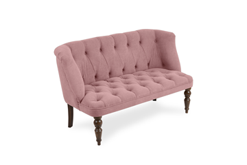 Прямой диван Бриджит розовый ножки коричневые в Чите