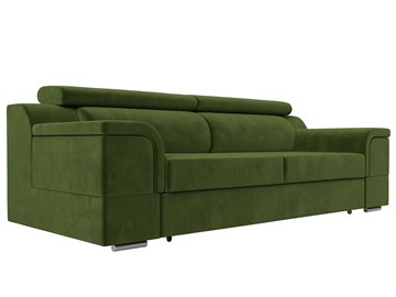 Прямой диван Лига-003 НПБ, Зеленый (Микровельвет) в Чите