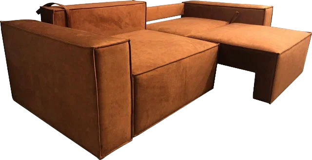 Прямой диван Лофт БЛ2-БП2 (Ремни/Тик-тик) в Чите - изображение 2