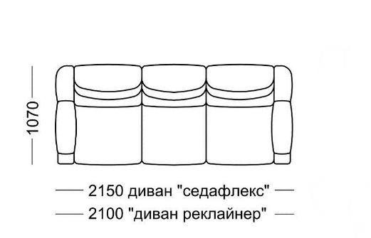 Прямой диван Мишель Элита 50 М, седафлекс в Чите - изображение 7