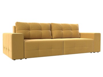 Прямой диван Перри НПБ, Желтый (микровельвет) в Чите