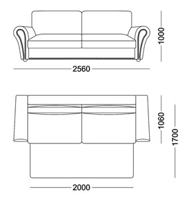 Прямой диван Виктория 2 подушки в Чите - предосмотр 5