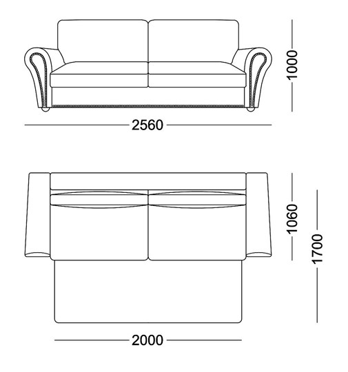 Прямой диван Виктория 2 подушки в Чите - изображение 5