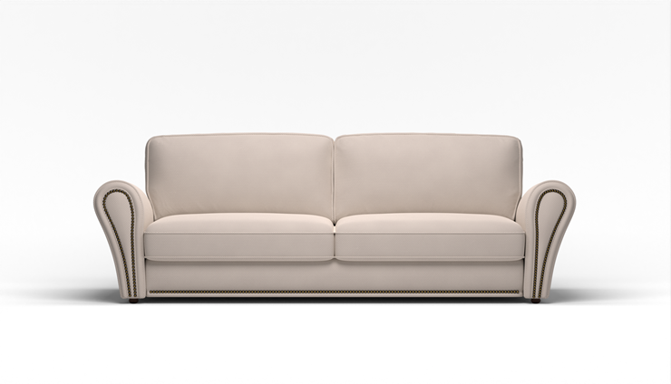 Прямой диван Виктория 2 подушки в Чите - изображение 1
