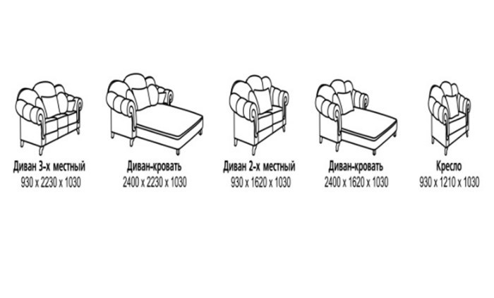 Малый диван Лувр, МД2 в Чите - изображение 3