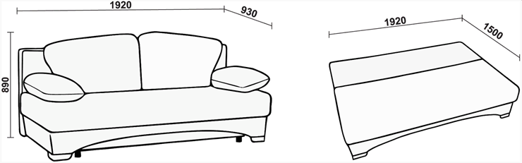 Прямой диван Нео 27 БД пружинный блок в Чите - изображение 15