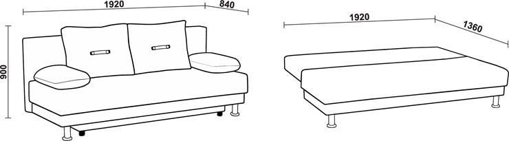 Прямой диван Нео 3 Н в Чите - изображение 6