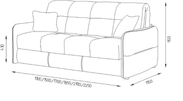 Прямой диван Токио 2 130 (ППУ) в Чите - предосмотр 7