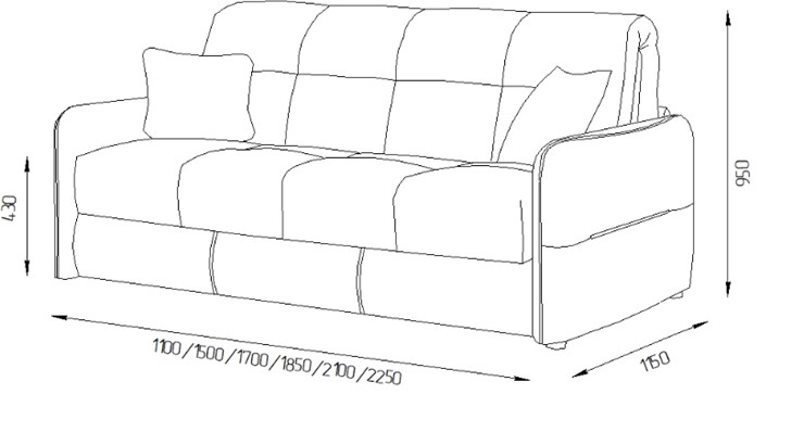 Прямой диван Токио 2 130 (ППУ) в Чите - изображение 7