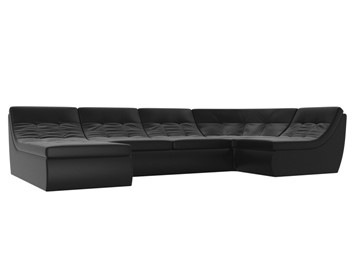 Модульный раскладной диван Холидей, Черный (экокожа) в Чите
