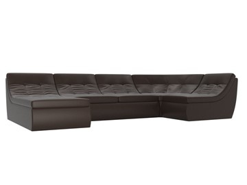 Модульный раскладной диван Холидей, Коричневый (экокожа) в Чите