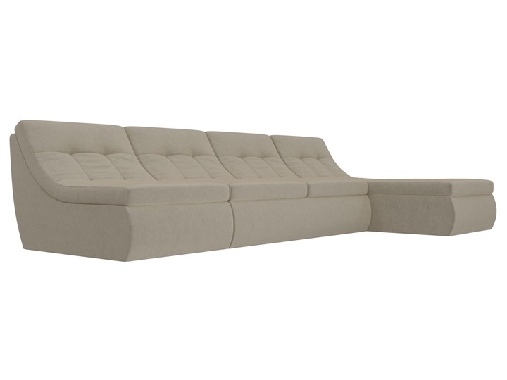 Модульный раскладной диван Холидей, Бежевый (микровельвет) в Чите - изображение 3